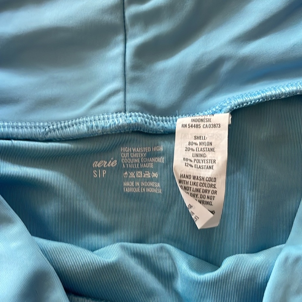 NWOT Aerie Light Blue High Waisted Bikini - Picture 3 of 6